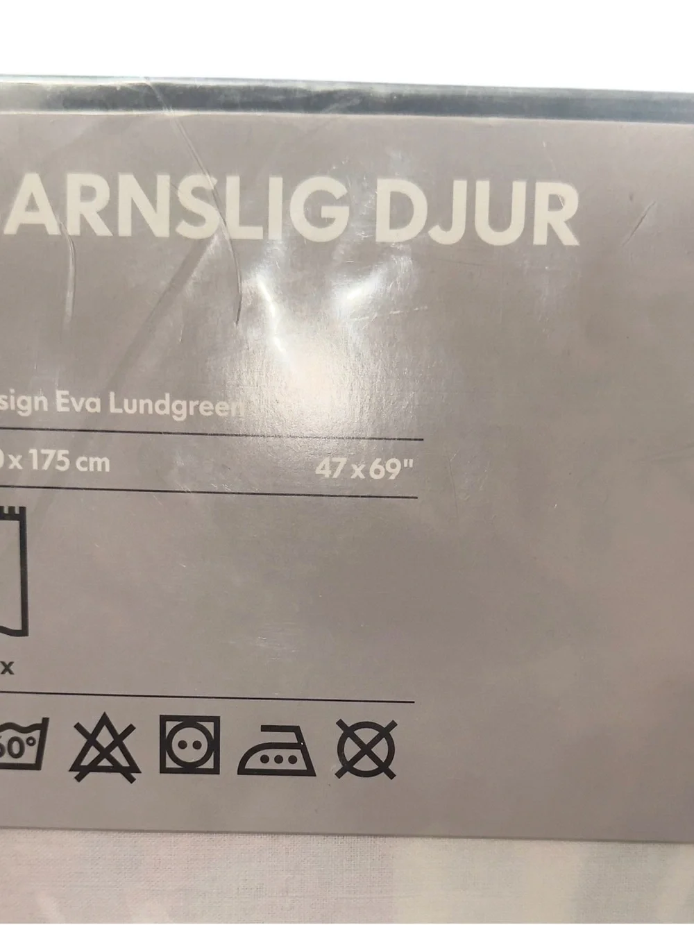 IKEA Barnslig Djur Curtains 2 Panels 47x69 NEW Kids Animals Zoo Nursery RETIRED